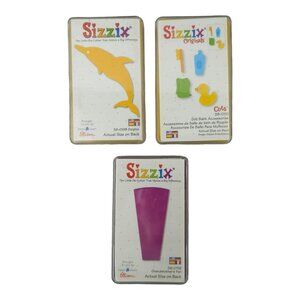 Sizzix Original Med Yellow Purple Die Dolphin Grandmother Fan Bath Accessories